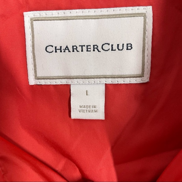 Charter Club Quilted Vest New Coral Size Large - Picture 5 of 7